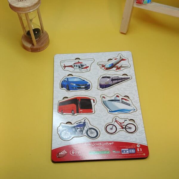 پازل چوبی وسایل نقلیه بدون پین
